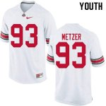 Youth Ohio State Buckeyes #93 Jake Metzer White Nike NCAA College Football Jersey Summer DLI3744JK